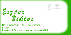 eszter miklos business card